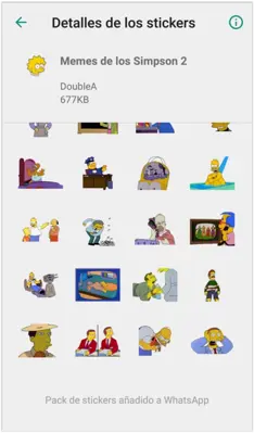 Stickers de los Simpsons android App screenshot 0