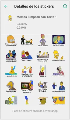 Stickers de los Simpsons android App screenshot 1