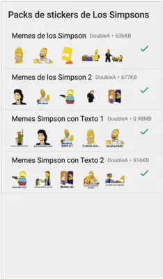 Stickers de los Simpsons android App screenshot 2