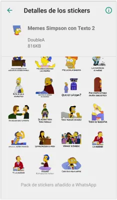 Stickers de los Simpsons android App screenshot 4